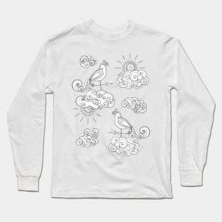 Noncolored Fairytale Weather Forecast Print Long Sleeve T-Shirt